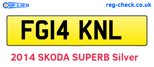 FG14KNL are the vehicle registration plates.