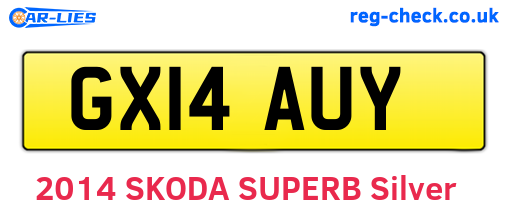 GX14AUY are the vehicle registration plates.