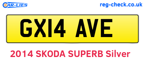 GX14AVE are the vehicle registration plates.