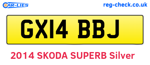GX14BBJ are the vehicle registration plates.