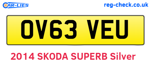 OV63VEU are the vehicle registration plates.