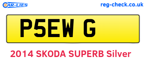 P5EWG are the vehicle registration plates.