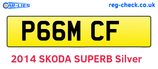 P66MCF are the vehicle registration plates.