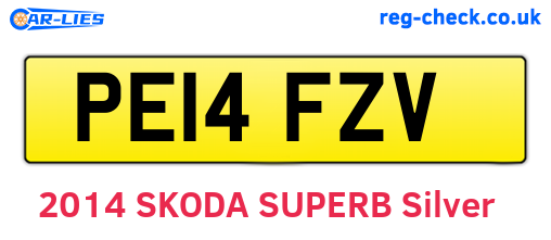 PE14FZV are the vehicle registration plates.