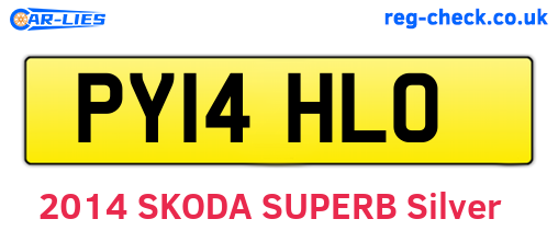 PY14HLO are the vehicle registration plates.