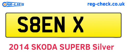 S8ENX are the vehicle registration plates.
