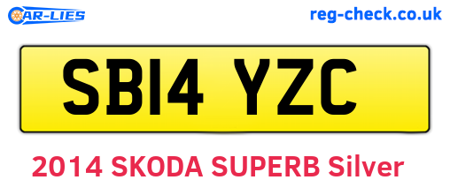 SB14YZC are the vehicle registration plates.