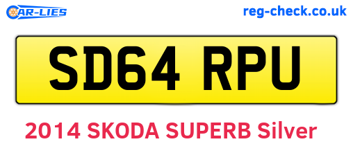 SD64RPU are the vehicle registration plates.