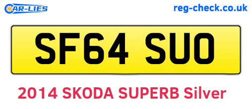 SF64SUO are the vehicle registration plates.