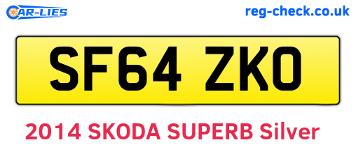 SF64ZKO are the vehicle registration plates.