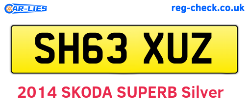 SH63XUZ are the vehicle registration plates.