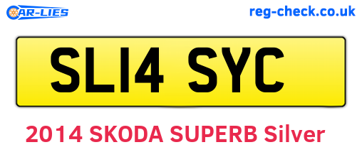 SL14SYC are the vehicle registration plates.