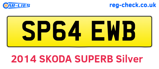 SP64EWB are the vehicle registration plates.