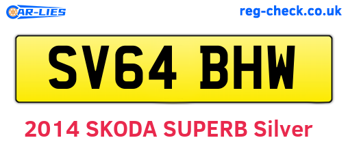 SV64BHW are the vehicle registration plates.