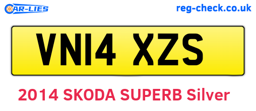 VN14XZS are the vehicle registration plates.