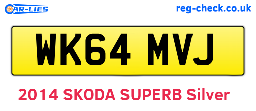 WK64MVJ are the vehicle registration plates.