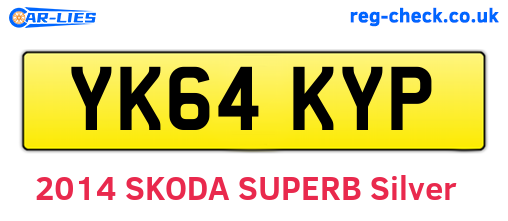 YK64KYP are the vehicle registration plates.