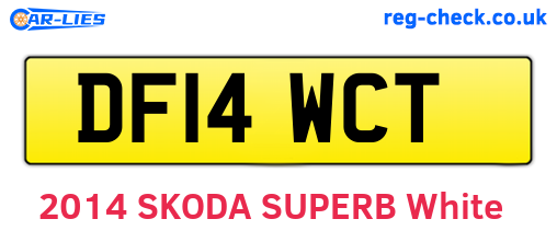 DF14WCT are the vehicle registration plates.