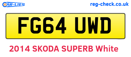 FG64UWD are the vehicle registration plates.