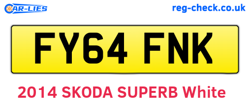 FY64FNK are the vehicle registration plates.