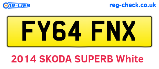 FY64FNX are the vehicle registration plates.
