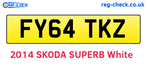 FY64TKZ are the vehicle registration plates.
