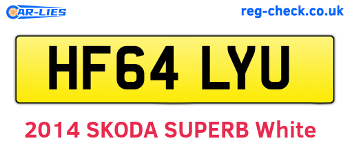 HF64LYU are the vehicle registration plates.