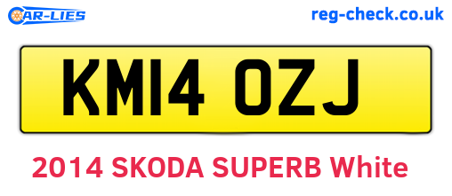 KM14OZJ are the vehicle registration plates.
