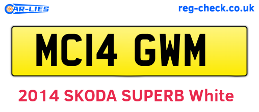 MC14GWM are the vehicle registration plates.