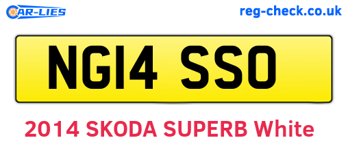 NG14SSO are the vehicle registration plates.