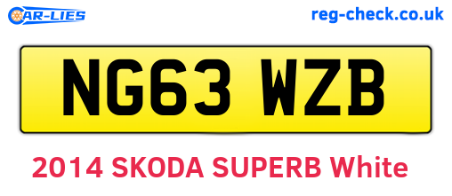 NG63WZB are the vehicle registration plates.