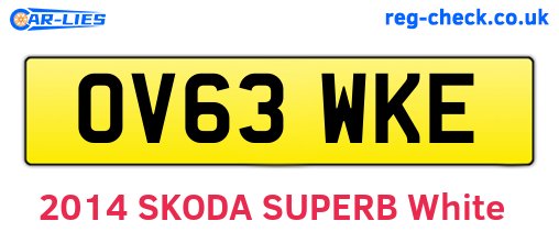 OV63WKE are the vehicle registration plates.