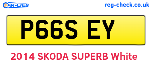 P66SEY are the vehicle registration plates.