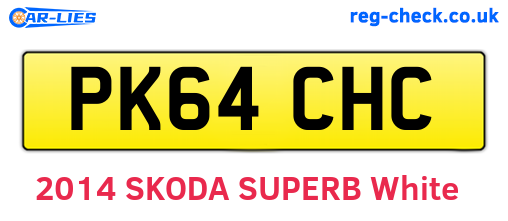 PK64CHC are the vehicle registration plates.