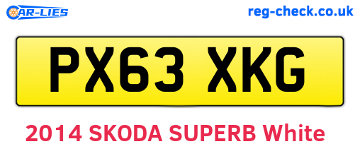 PX63XKG are the vehicle registration plates.