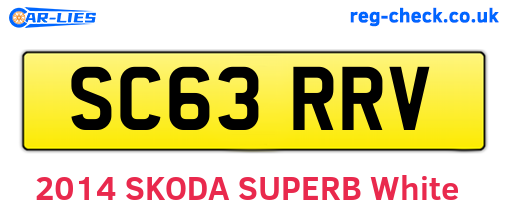 SC63RRV are the vehicle registration plates.