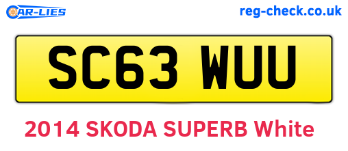 SC63WUU are the vehicle registration plates.