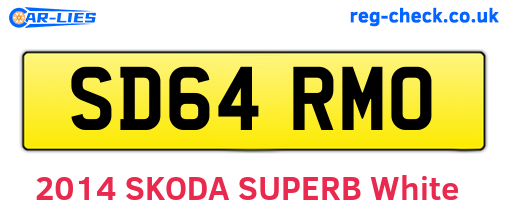 SD64RMO are the vehicle registration plates.