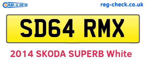 SD64RMX are the vehicle registration plates.