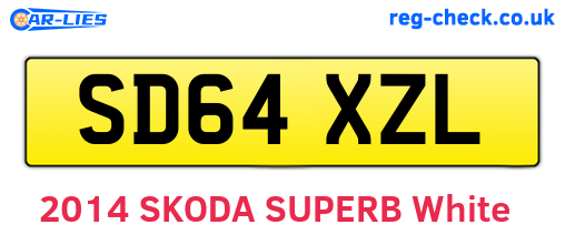 SD64XZL are the vehicle registration plates.