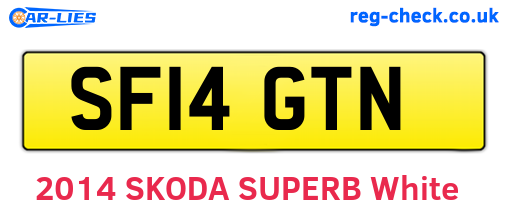 SF14GTN are the vehicle registration plates.