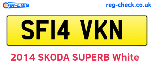SF14VKN are the vehicle registration plates.