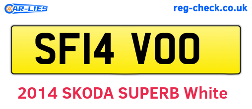 SF14VOO are the vehicle registration plates.