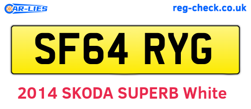 SF64RYG are the vehicle registration plates.