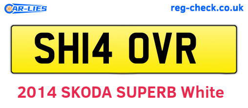 SH14OVR are the vehicle registration plates.