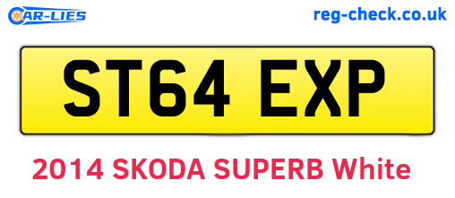 ST64EXP are the vehicle registration plates.