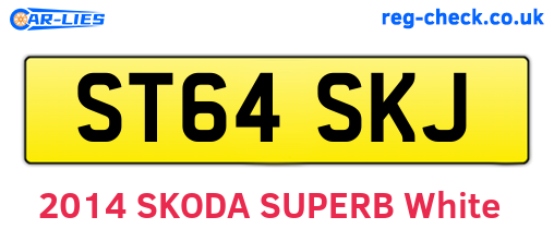 ST64SKJ are the vehicle registration plates.