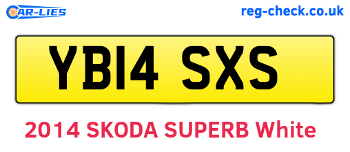 YB14SXS are the vehicle registration plates.