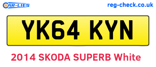 YK64KYN are the vehicle registration plates.