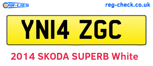 YN14ZGC are the vehicle registration plates.